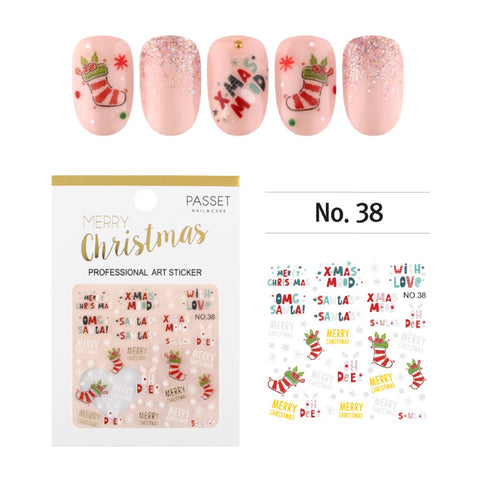 Passet Christmas Holiday Nail Art Sticker / Holiday Mood