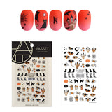 Passet Halloween Nail Art Sticker / Spooky House Cat Cute Design Easy DIY