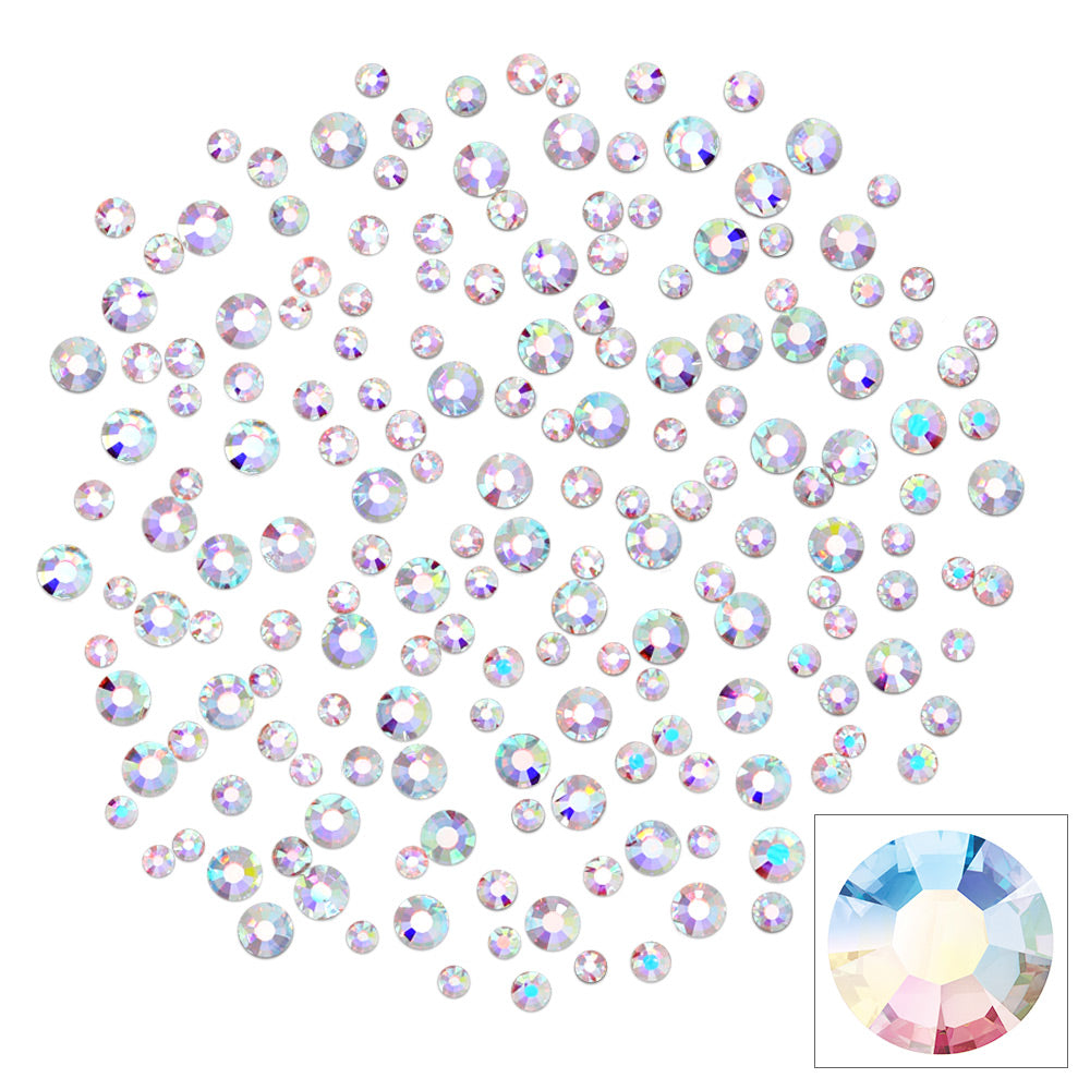 Preciosa Round Flatback Rhinestone / Crystal AB Preciosa Round Flatback Rhinestone / Crystal AB Nail Art Decor