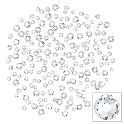 Preciosa Round Flatback Rhinestone / Crystal Clear Nail Art Decor Swarovski Replacement