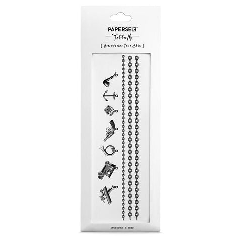 My Favourite Things - Boys Charm Bracelet by PAPERSELF Temporary Tattoo