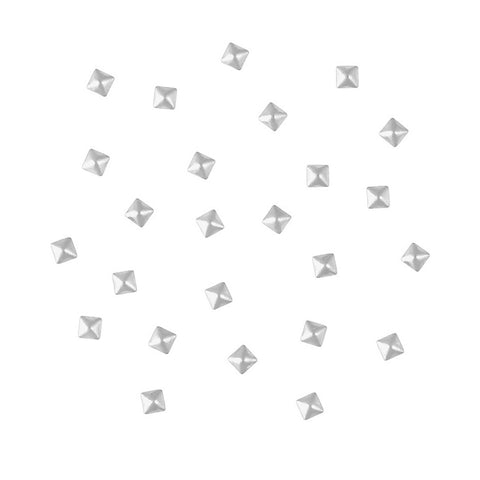 Mini Square Pyramid Stud / Silver