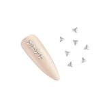 Mini Triangle Pyramid Stud / Silver Nail Art Studs