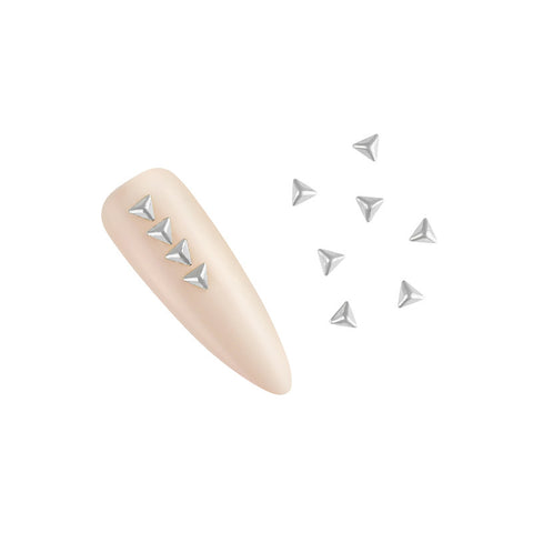 Mini Triangle Pyramid Stud / Silver Nail Art Studs