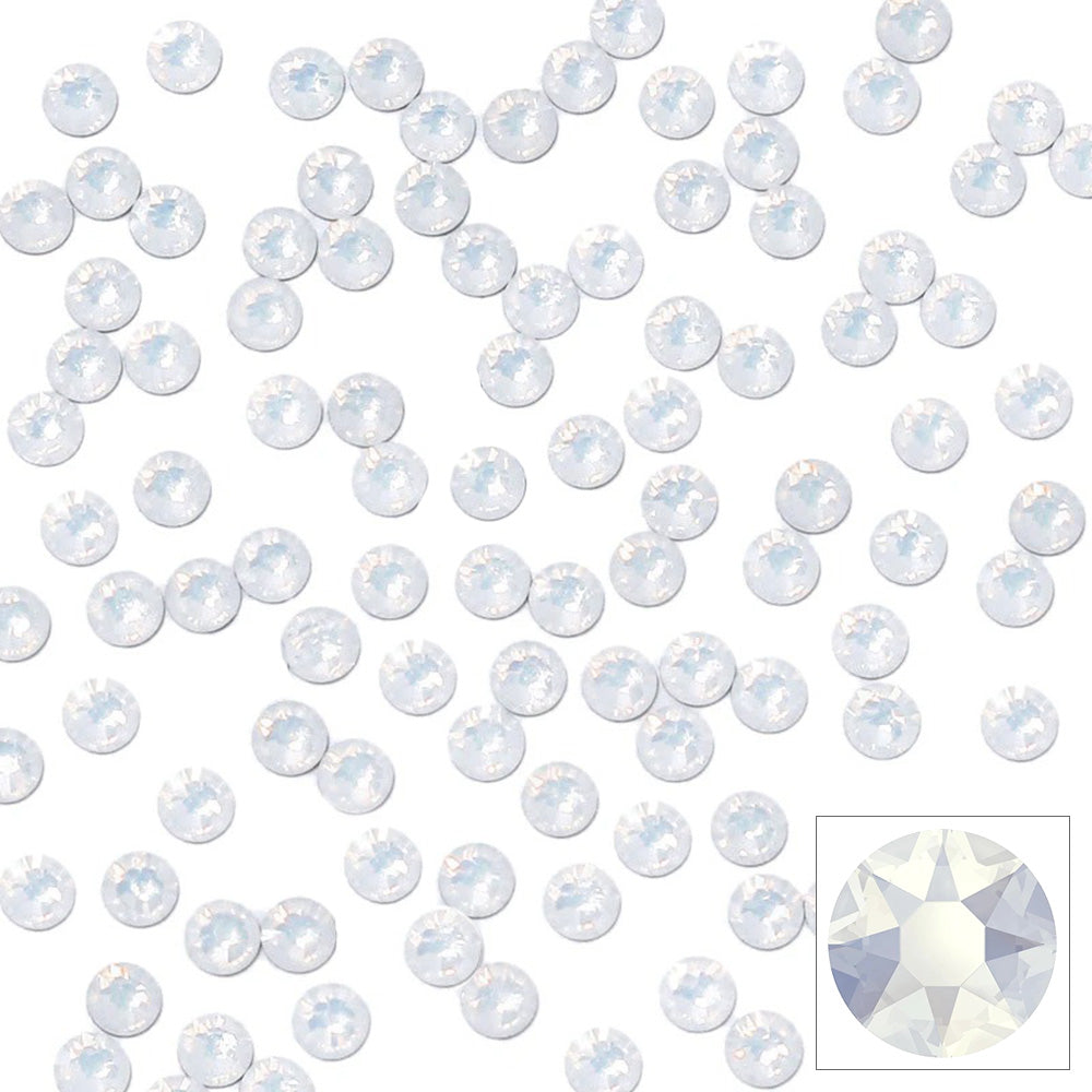 Swarovski Round Flatback Rhinestone / White Opal White Opal Swarovski Flatback Rhinestone / Nail Art