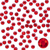 Swarovski Round Flatback Rhinestone / Light Siam Red Nail Art