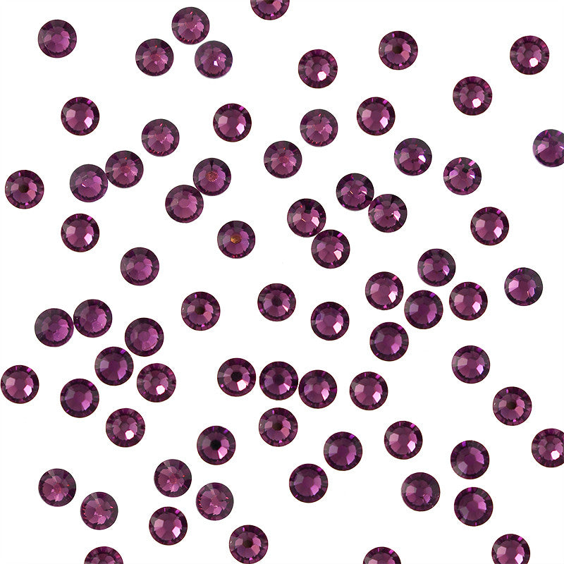 Swarovski Round Flatback Rhinestone / Amethyst Swarovski Round Flatback Rhinestone / Amethyst