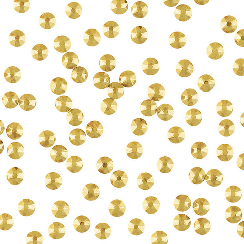 Swarovski Round Flatback Rhinestone / Metallic Sunshine