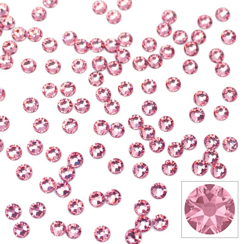 Swarovski Round Flatback Rhinestone / Light Rose Nail Art Swarovski Round Flatback Rhinestone / Light Rose