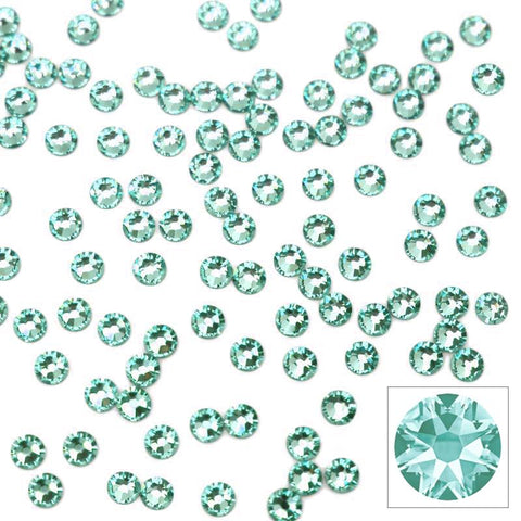 Nail Art Crystal Swarovski Round Flatback Rhinestone / Light Turquoise