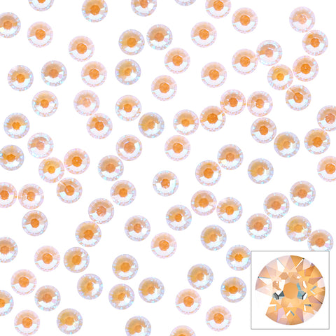 Swarovski Round Flatback Rhinestone / Peach DeLite