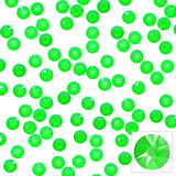 Swarovski Round Flatback Rhinestone / Electric Green Crystals for Nail Art