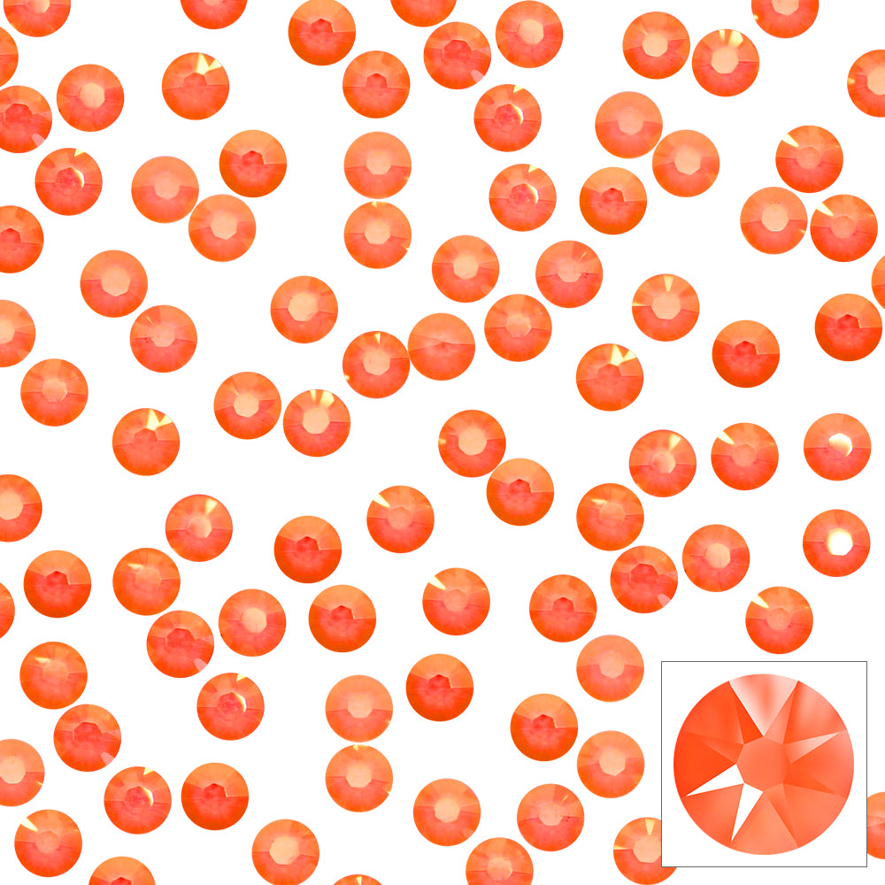 Swarovski Round Flatback Rhinestone / Electric Orange Swarovski Round Flatback Rhinestone / Electric Orange Crystals for Nail Art