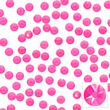 Swarovski Round Flatback Rhinestone / Electric Pink Crystals for Nail Art