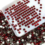 Swarovski Round Flatback Rhinestone / Indian Siam Red for Nail Art