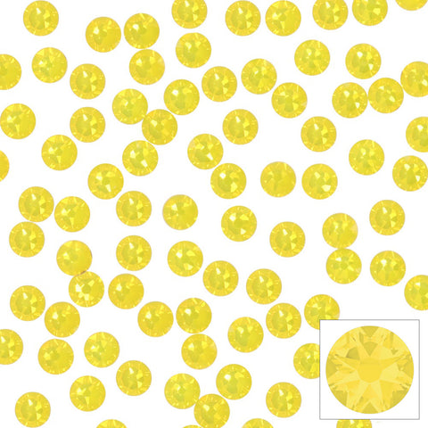 Swarovski Round Flatback Rhinestone / Yellow Opal Nail Art