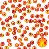 Swarovski Round Flatback Rhinestone / Fireopal Orange Yellow Gold for Autumn Nail