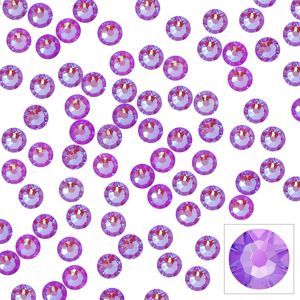Swarovski Round Flatback Rhinestone / Electric Violet DeLite Swarovski Round Flatback Rhinestone / Electric Violet DeLite SS10 12