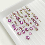 Swarovski Round Flatback Rhinestone / Vitrail Light Nail Art Purple Violet Pink Green Chameleon