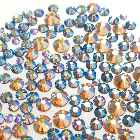 Nail Art Swarovski Round Flatback Rhinestone Value Mix / Crystal AB