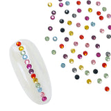 Swarovski SS 5 Round Flatback Rhinestone Value Mix Rainbow Colored Nail Art