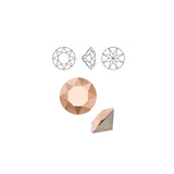 Swarovski Chaton Pointed Back Rhinestone / Rose Gold