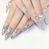 Swarovski Marquise Flatback Rhinestone / AB New Shape Nail Art Crystals