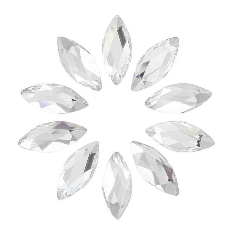 Swarovski Marquise Flatback Rhinestone / Clear Nail Art Crystals Swarovski Marquise Flatback Rhinestone / Clear