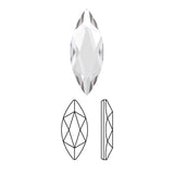 Nail Art Crystals Swarovski Marquise Flatback Rhinestone / Clear