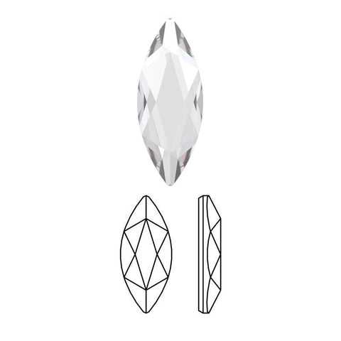 Nail Art Crystals Swarovski Marquise Flatback Rhinestone / Clear