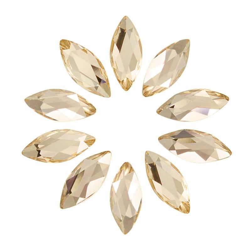Swarovski Marquise Flatback Rhinestone / Golden Shadow Nail Art Swarovski Marquise Flatback Rhinestone / Golden Shadow