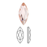 Nail Art Swarovski Marquise Flatback Rhinestone / Vintage Rose