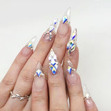 Nail Art Crystal Swarovski Flame Flatback Rhinestone / Crystal AB