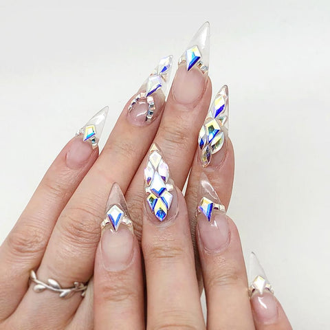 Nail Art Crystal Swarovski Flame Flatback Rhinestone / Crystal AB