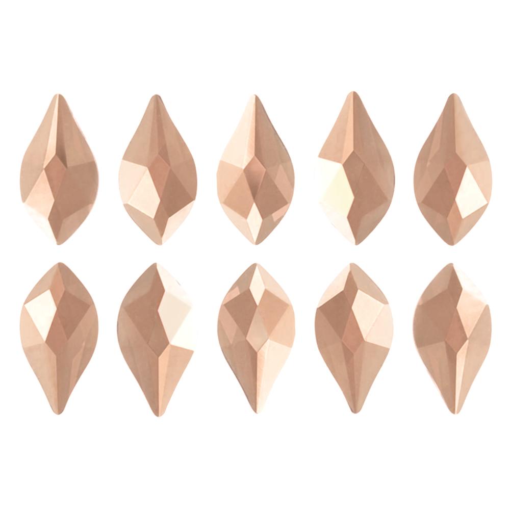 Swarovski Flame Flatback Rhinestone / Rose Gold Swarovski Flame Flatback Rhinestone 2205 Rose Gold Nail Art Supplies