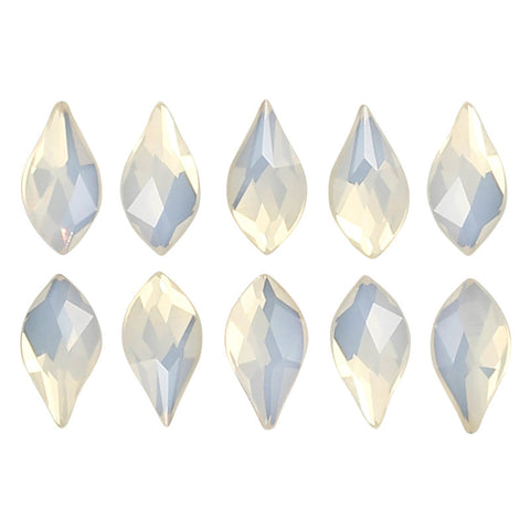 Nail Art Crystal Swarovski Flame Flatback Rhinestone / White Opal 2205