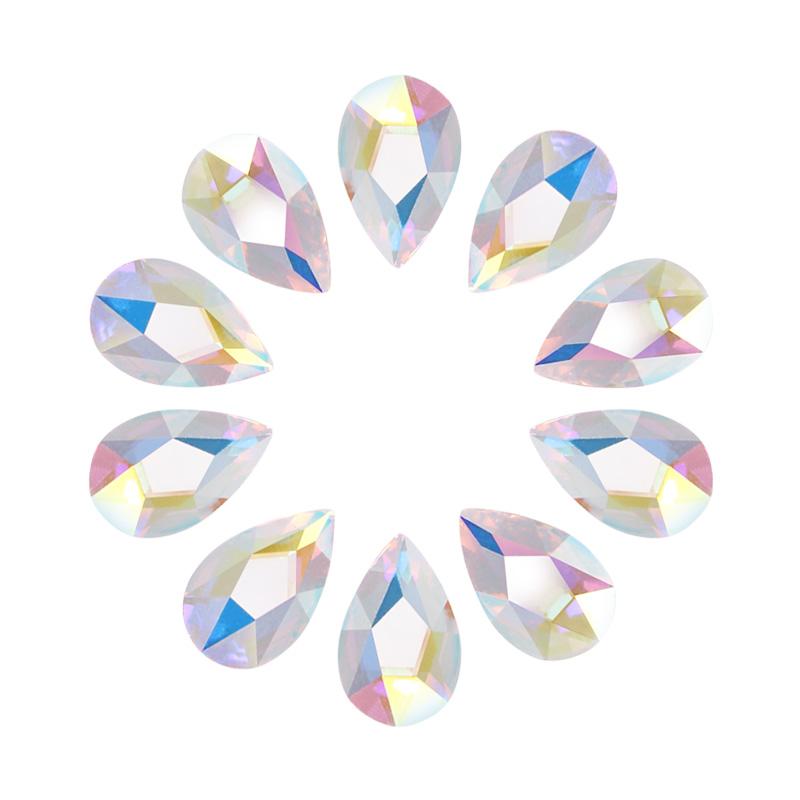 Swarovski Pear Shape Flatback Rhinestone / Crystal AB Swarovski Pear Shape Flatback Rhinestone in AB - 2017 New!