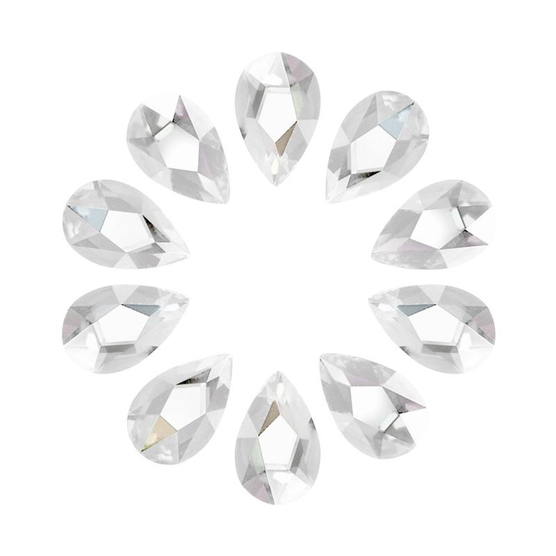 Swarovski Pear Shape Flatback Rhinestone / Clear Nail Art Swarovski Pear Shape Flatback Rhinestone / CLEAR