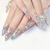 Swarovski Raindrop Flatback Rhinestone / AB Nail Art Bling 3D Crystal