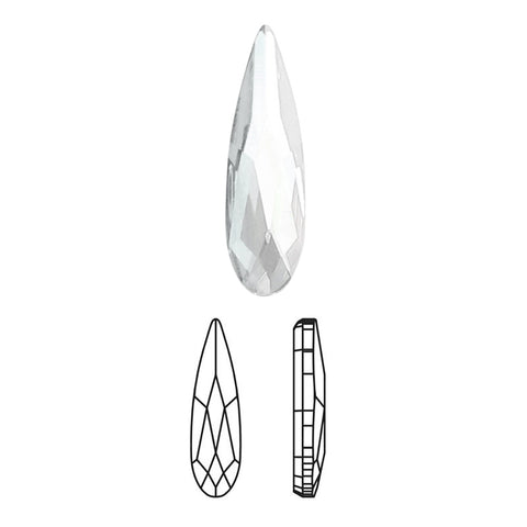 Swarovski Raindrop Flatback Rhinestone / Clear for Nail Art
