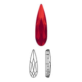 Swarovski Raindrop Flatback Rhinestone / Light Siam for Nail Art