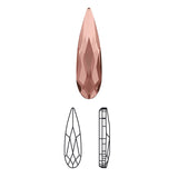 Nail Art Rhinestone Swarovski Raindrop Flatback Rhinestone / Blush Rose