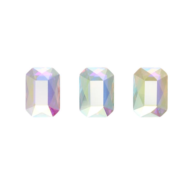 Swarovski Emerald Cut Flatback Rhinestone / Crystal AB Swarovski Foiled Emerald Cut Flatback Rhinestone in AB - 2017 New!
