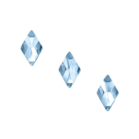 Swarovski Rhombus Flatback Rhinestone / Aquamarine Light Blue