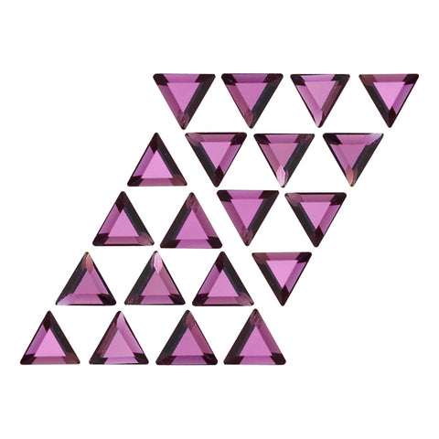 Swarovski Foiled Triangle Flatback Rhinestone in AMETHYST