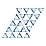 Swarovski Triangle Flatback Rhinestone / Aquamarine