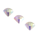 Swarovski Fan Flatback Rhinestone / Crystal AB