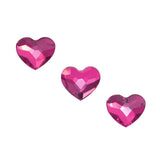 Swarovski Heart Flatback Rhinestone / Fuchsia 2808 Crystal for Nail Art