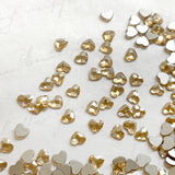 Swarovski Heart Flatback Rhinestone / Golden Shadow 2808