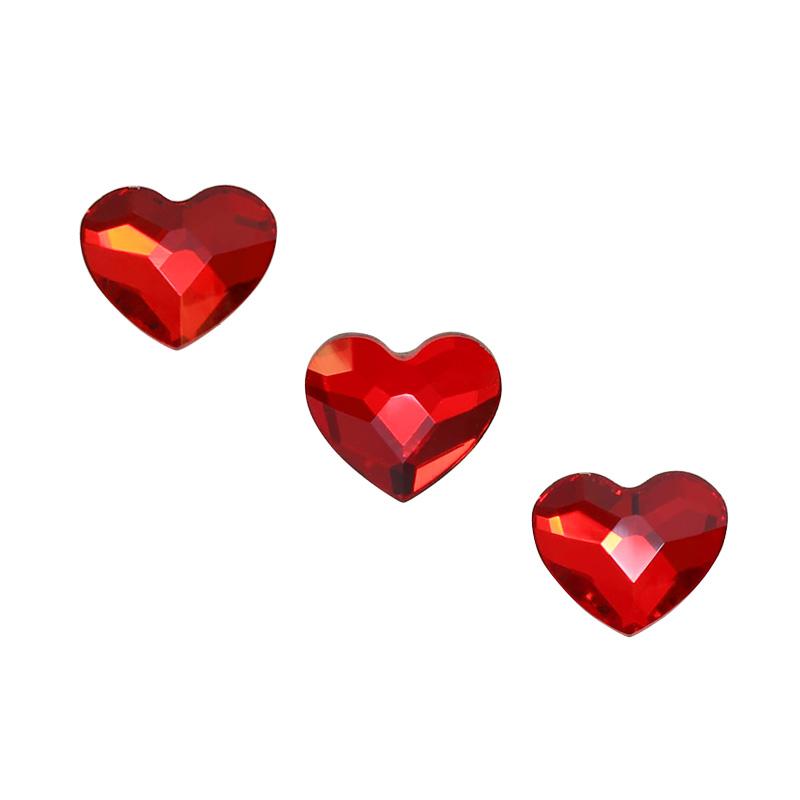 Swarovski Heart Flatback Rhinestone / Light Siam Red Swarovski Heart Flatback Rhinestone / Light Siam Red